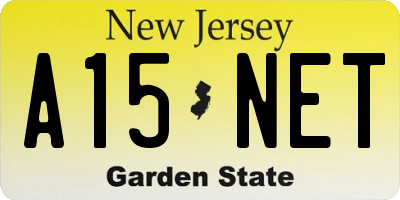 NJ license plate A15NET