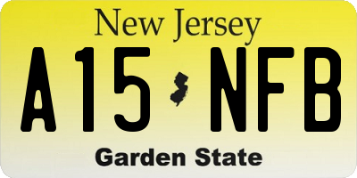 NJ license plate A15NFB