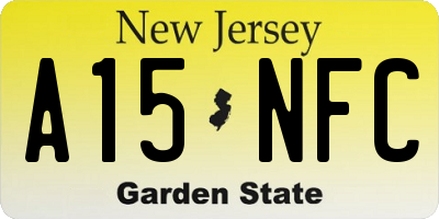 NJ license plate A15NFC