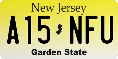 NJ license plate A15NFU