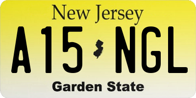 NJ license plate A15NGL