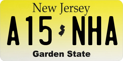 NJ license plate A15NHA