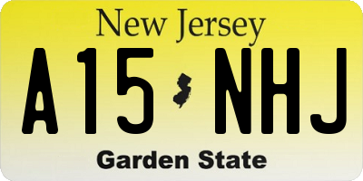 NJ license plate A15NHJ
