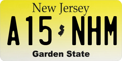 NJ license plate A15NHM