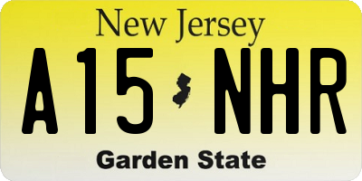 NJ license plate A15NHR
