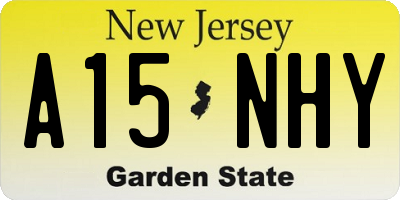 NJ license plate A15NHY