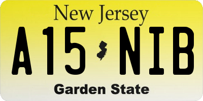 NJ license plate A15NIB