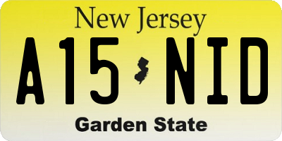 NJ license plate A15NID