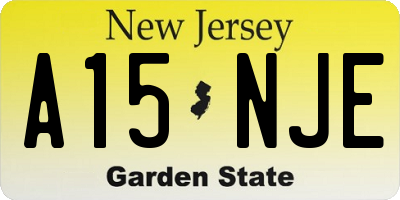 NJ license plate A15NJE
