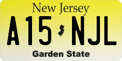 NJ license plate A15NJL