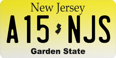 NJ license plate A15NJS