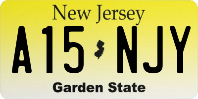NJ license plate A15NJY