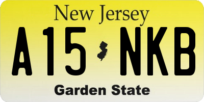 NJ license plate A15NKB