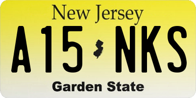 NJ license plate A15NKS