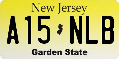 NJ license plate A15NLB