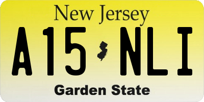 NJ license plate A15NLI