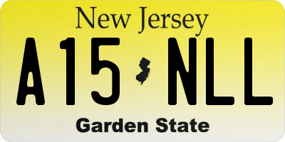 NJ license plate A15NLL
