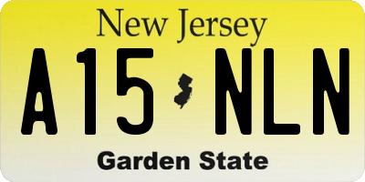 NJ license plate A15NLN