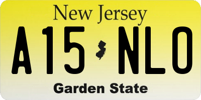 NJ license plate A15NLO