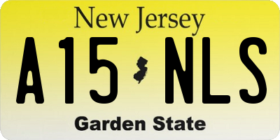 NJ license plate A15NLS