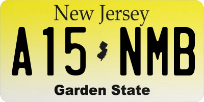 NJ license plate A15NMB