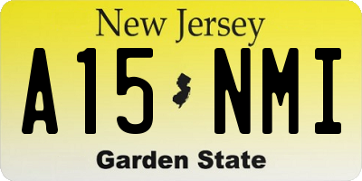 NJ license plate A15NMI