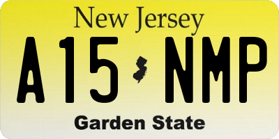 NJ license plate A15NMP