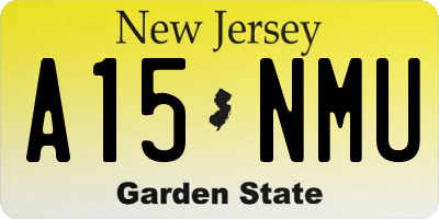 NJ license plate A15NMU