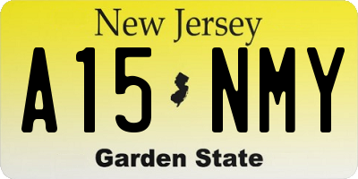 NJ license plate A15NMY