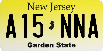 NJ license plate A15NNA