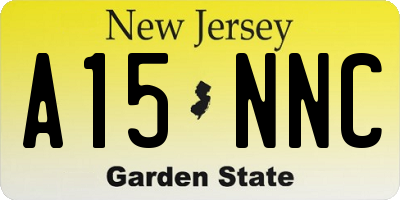 NJ license plate A15NNC
