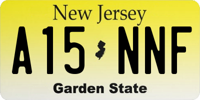 NJ license plate A15NNF