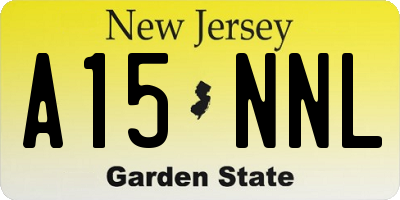 NJ license plate A15NNL