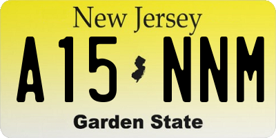 NJ license plate A15NNM