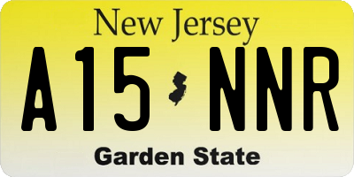 NJ license plate A15NNR