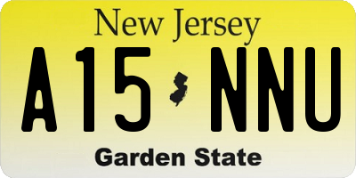 NJ license plate A15NNU