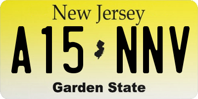 NJ license plate A15NNV