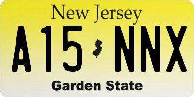 NJ license plate A15NNX