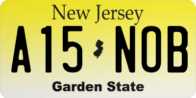 NJ license plate A15NOB