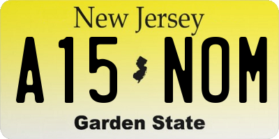 NJ license plate A15NOM
