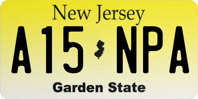 NJ license plate A15NPA
