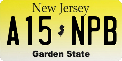 NJ license plate A15NPB