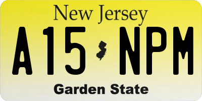 NJ license plate A15NPM