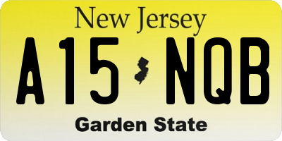 NJ license plate A15NQB