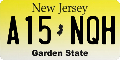 NJ license plate A15NQH