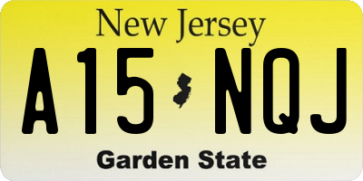 NJ license plate A15NQJ