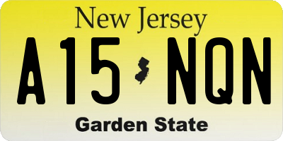 NJ license plate A15NQN