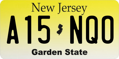 NJ license plate A15NQO