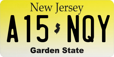 NJ license plate A15NQY