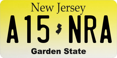 NJ license plate A15NRA